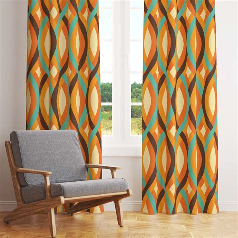 retro curtain panels